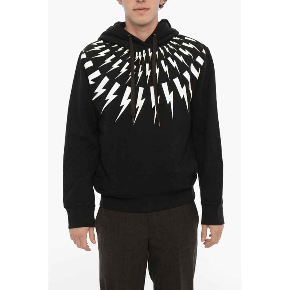 Cotton Fleece Hoodie FAIRISLE THUNDERBOLT